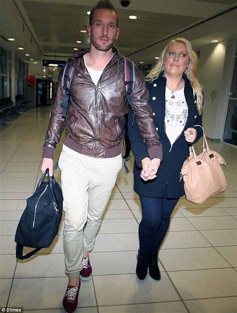 Mel Greig Can T Keep Her Hands Off AFL Player Steven Pollock At Sydney Airport Daily Mail Online