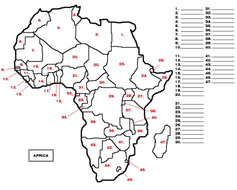 Blank Africa Map Quiz World Map 07