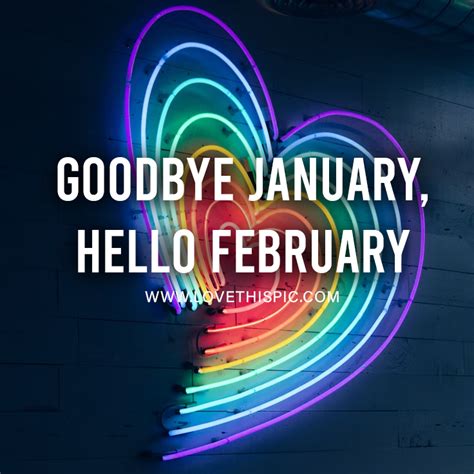 Rainbow Led Heart Goodbye January Hello February Pictures Photos