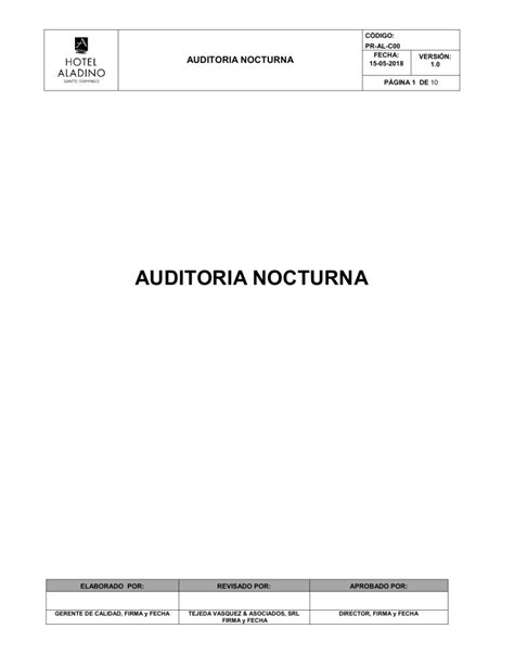 Manual De Auditoria Nocturna