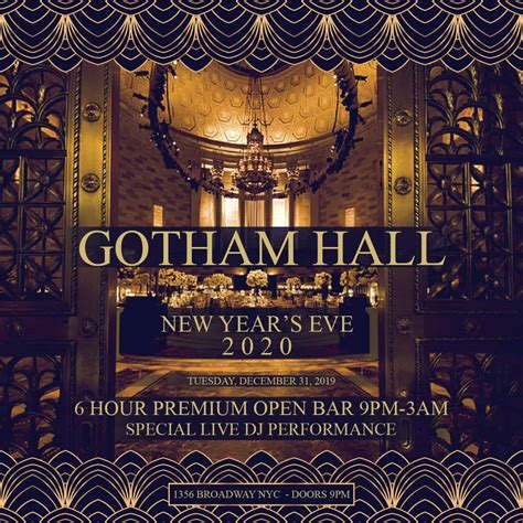 2022 Gotham Hall New Years Eve Bash In New York City