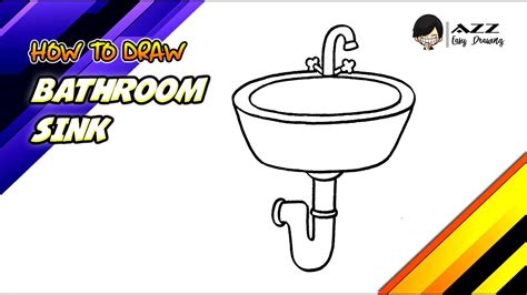 How To Draw A Bathroom Sink Step By Step Youtube