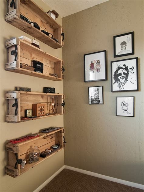 Ideas For Pallet Shelves Pallet Furniture Projects