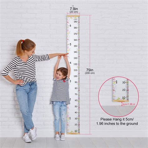 Smlper Baby Growth Chart,Nursery Height Charts for Kids,Wall Hanging ...