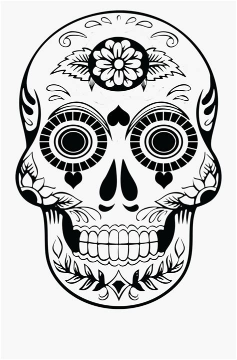 Skull Clipart Candy Blank Sugar Skull Outline Within Blank Sugar