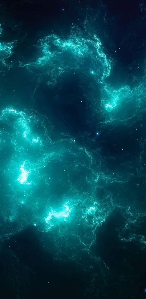 Download 8k Iphone Nebula Blue Wallpaper