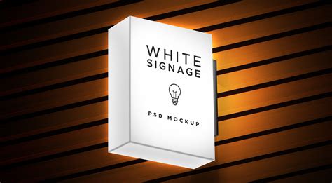 Light Box Display Signage Psd Mockup Graphicsfuel