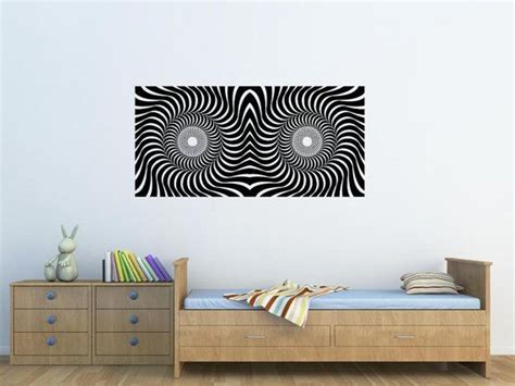 Optical Illusion Lines Vinyl Wall Decal Removable Wall Art Sticker Room