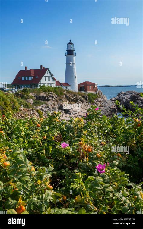Portland Head Lighthouse At Cape Elizabeth Maine Stock Photo Alamy