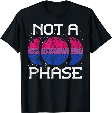Not A Phase Bisexual Pride Moon Funny Bi Flag Pun Lgbtq T T Shirt Uk Fashion