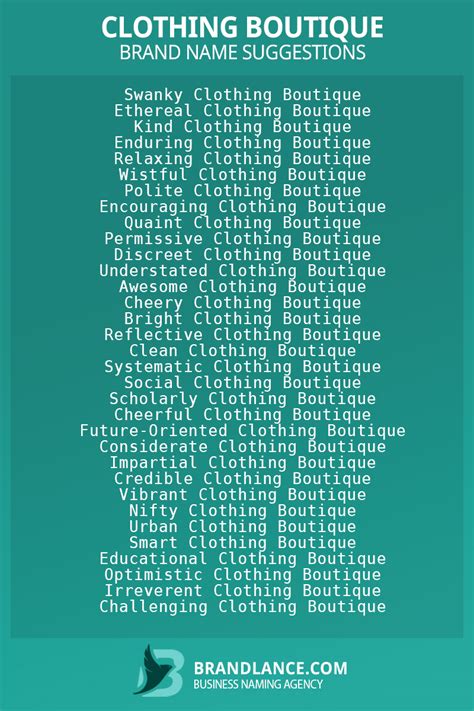 Clothing Boutique Name Ideas List Generator