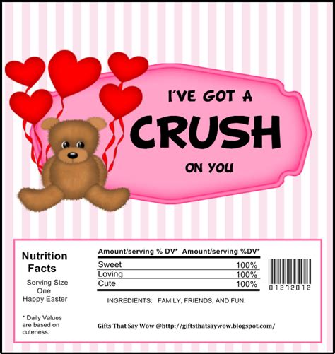ts that say wow fun crafts and t ideas i ve got a crush on you free printable valentine