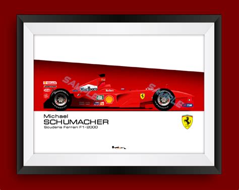 Michael Schumacher Ferrari F1 2000 Print Scuderia Gp Gpbox