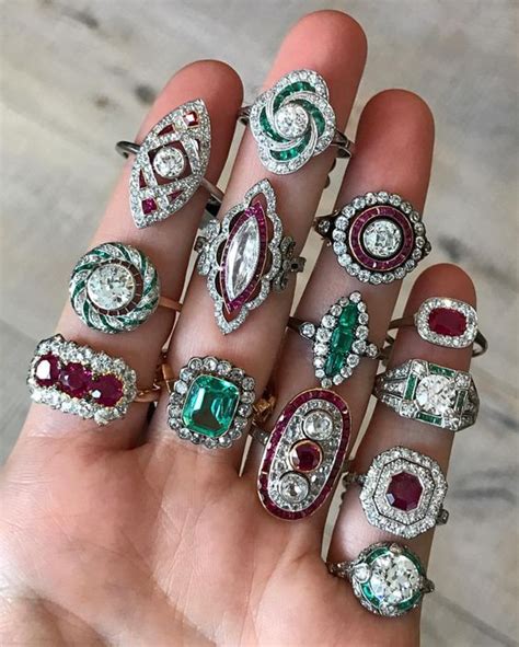 Gorgeous Ruby And Emerald Diamond Rings Eyes Desire Gems And Jewelry