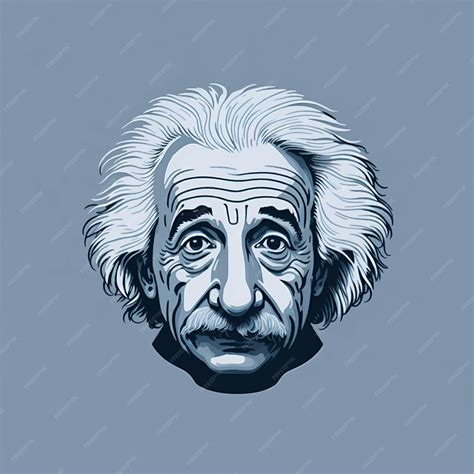 Лицо великого ученого альберта эйнштейна векторная иллюстрация