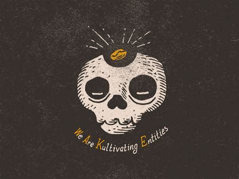 Wake Type Design Logo Design Graphic Design Coffee Design Skull Art