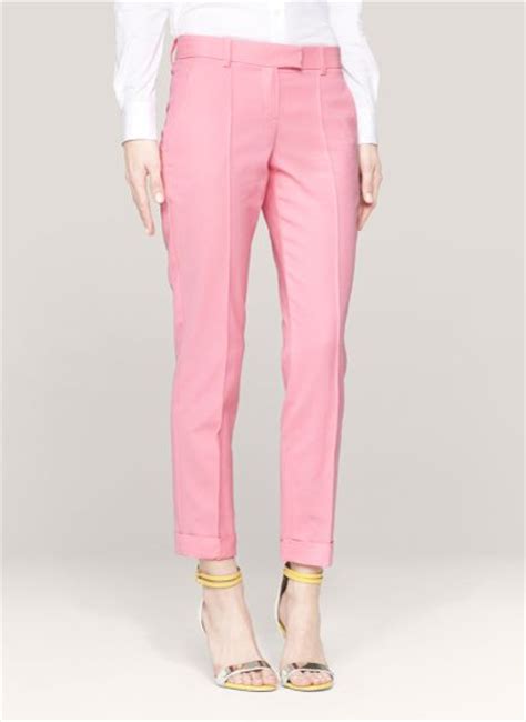 Theory Marsiennat Cropped Pants In Pink Lyst