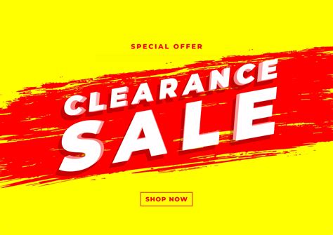Special Offer Clearance Sale Banner Template Vector Art At Vecteezy