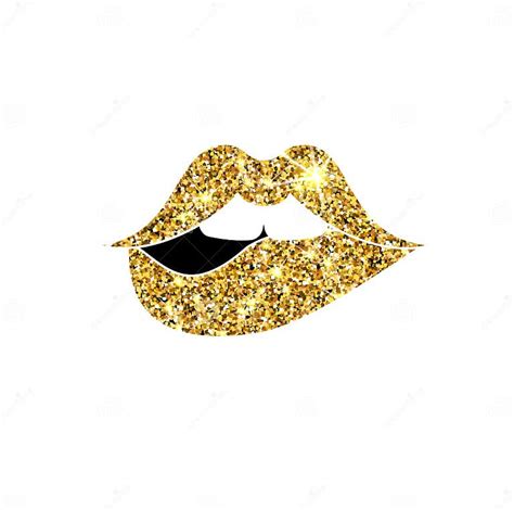 gold glitter vector lips golden sparkle kiss stock vector illustration of expensive