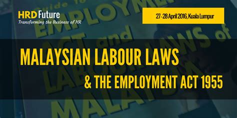 The malaysian employment act defines workweeks of 48 hours, with a maximum of 8 hours per day and six days a week working. MALAYSIAN LABOUR LAWS & THE EMPLOYMENT ACT 1955 - HR in ASIA