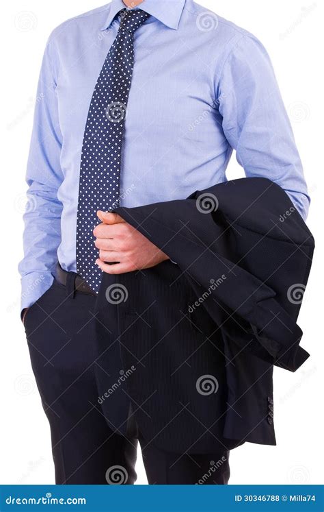 Businessman With Jacket Over Arm Stock Photo Image Of Adult Jacket