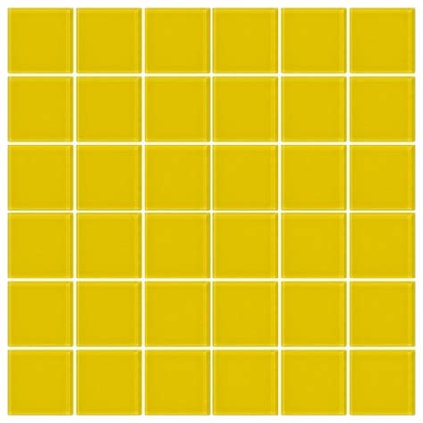 Bright Yellow Glass Tile Contemporary Wall And Floor Tile By