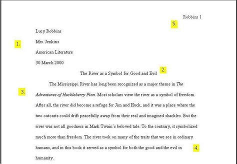 Sample Pages In Mla Format