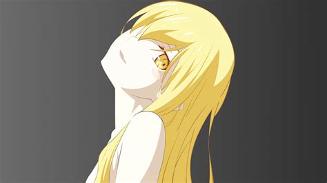 Wallpaper Illustration Blonde Long Hair Monogatari Series Anime