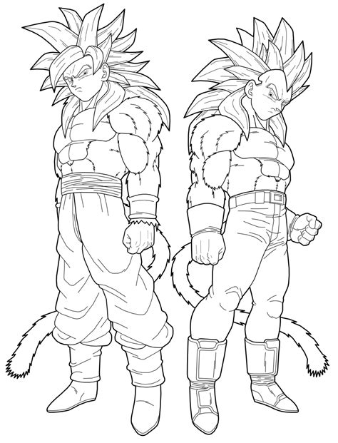 Free Coloring Page Vegeta Dragon Ball Gt Download Free Coloring Page