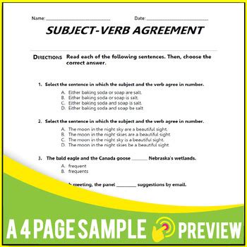 Subject Verb Agreements Tenses Verbals Th Th Grade English