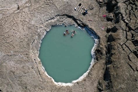 Sinkholes On Receding Dead Sea Shore Mark Natures Revenge The