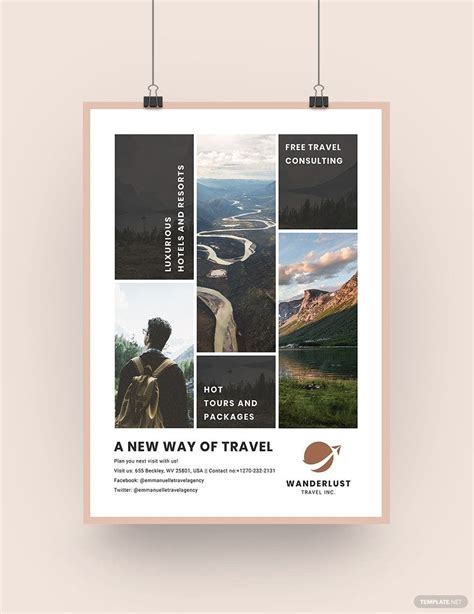 Travel Poster Template In Psd Free Download