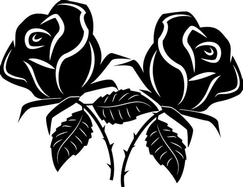 Rose Silhouette Black Rose Svg Roses Svg Flower Svg Rose Inspire