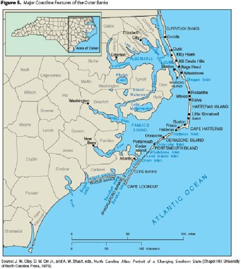 Map Of East Coast Of North Carolina Map With Cities