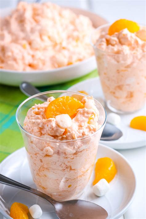 Easy Mandarin Orange Jello Salad With Cottage Cheese Flour On My Fingers