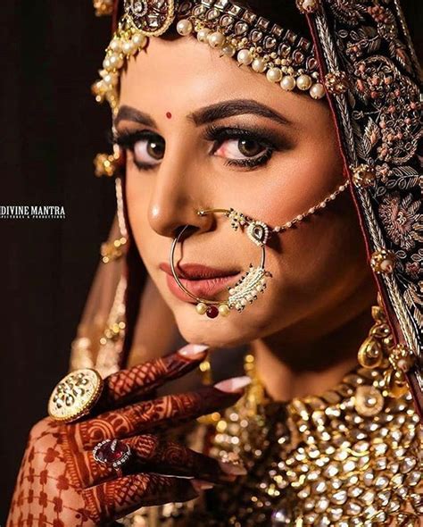 Stunning Bridal Nose Ring Bridal Looks Indian Wedding Bride Bride
