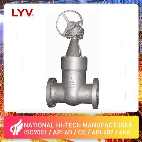 16inch 900lb 1500lb Flanged Or Welded Pressure Sealing Power Station Gate Valve With Gearbox