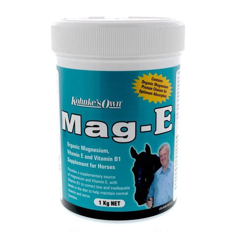 Vitamin e is found in abundant amounts in green and. Mag-E 1kg Kohnke's Own Horse Equine Health Supplement ...