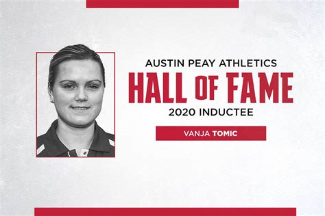 Apsu To Induct Vanja Tomic Vidovic Into Austin Peay State University Athletics Hall Of Fame