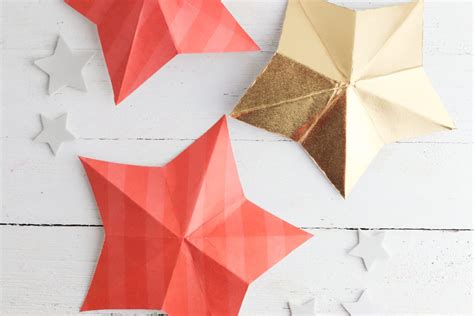 How To Make 3d Folded Paper Stars Single Girls Diy