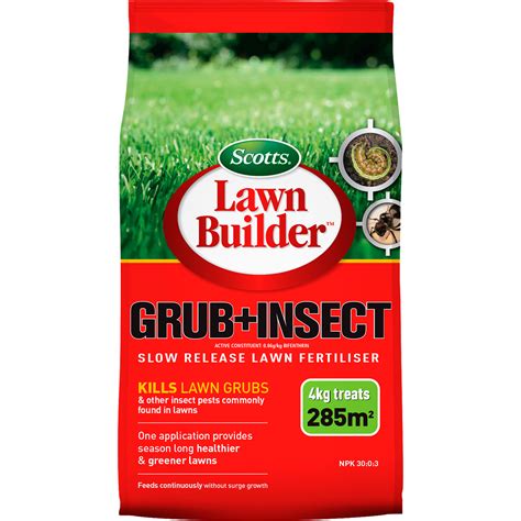 This means you can apply it to the whole lawn and it will only kill the winter grass! Scotts Lawn Builder 4kg Grub + Insect Slow Release Lawn ...