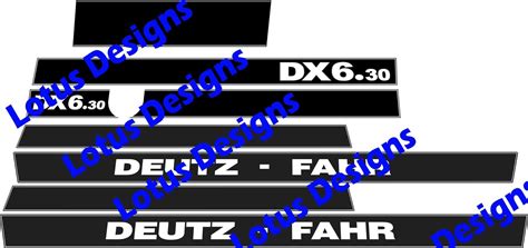 Deutz Fahr DX6 30 Stickers Decals EBay