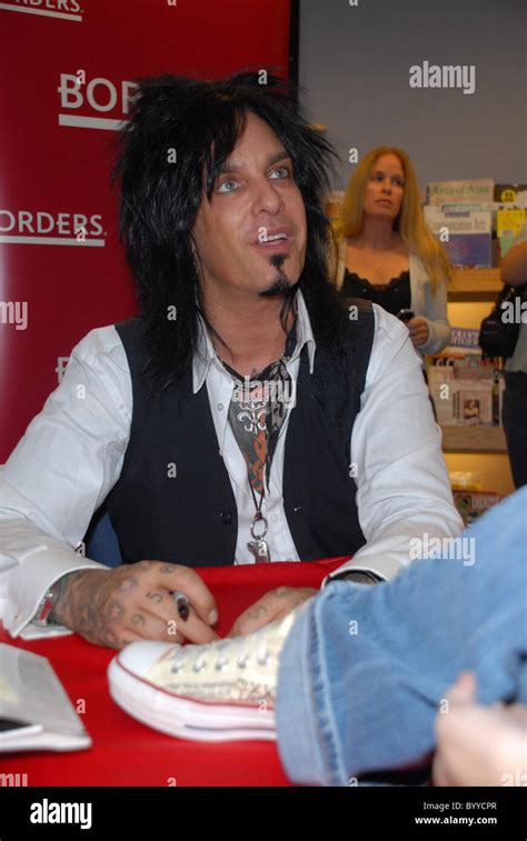 Nikki Sixx Bassist And Songwriter For Rock Band Motley Crue Signs Copies Of His New Book The