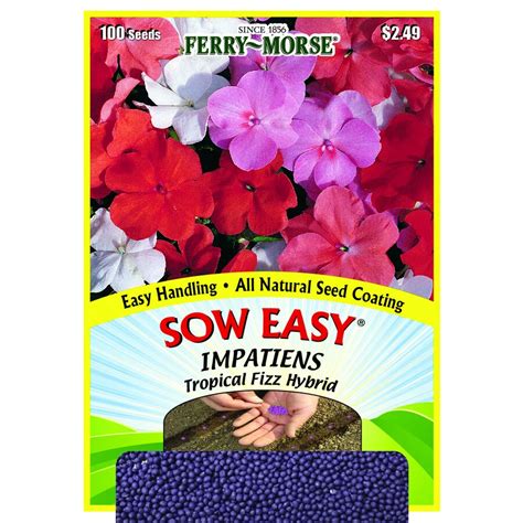 Ferry Morse Impatiens Flower Seed Packet At