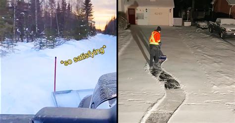 Oddly Satisfying And Soothing Snow Removal Tiktok Short Memes