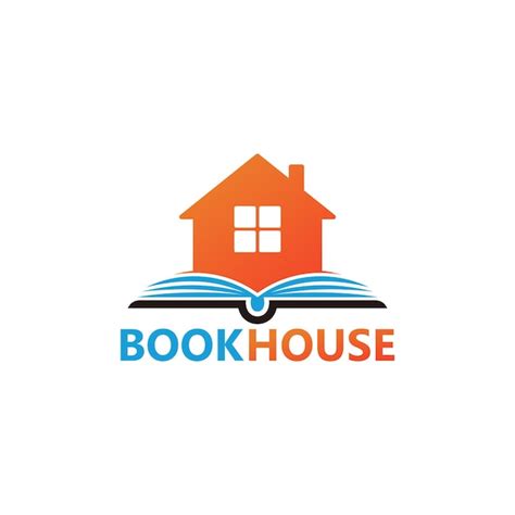 Premium Vector Book House Logo Template Design Vector Emblem Design