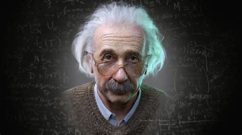 Albert Einstein 3d Porträt Für Ein Hologram Gesichtsanimationrigging