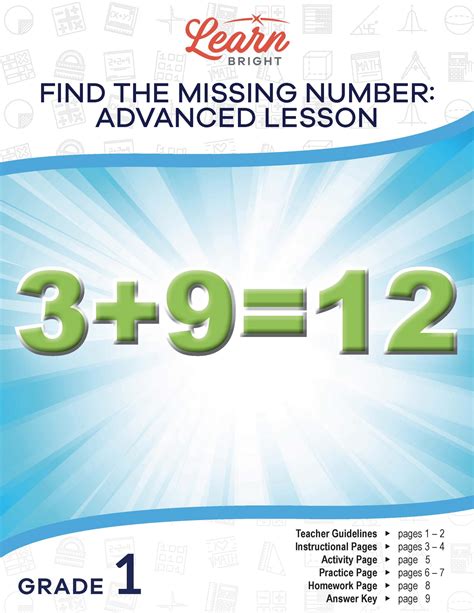 Find The Missing Number Advanced Lesson Free Pdf Download Learn Bright