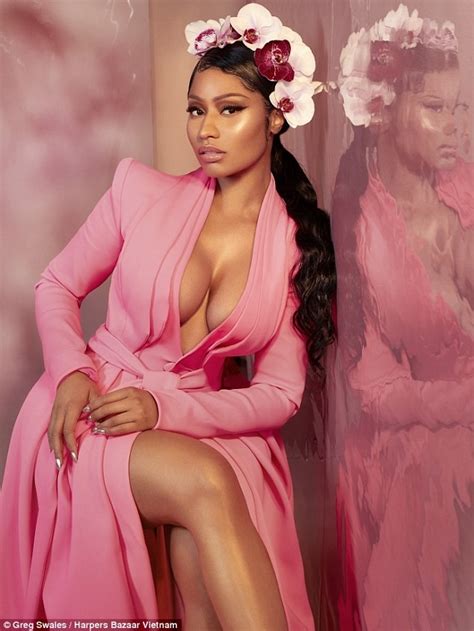 Nicki Minaj Stuns In Cleavage Baring Gowns For The Music Icon Issue Of Harpers Bazaar Vietnam