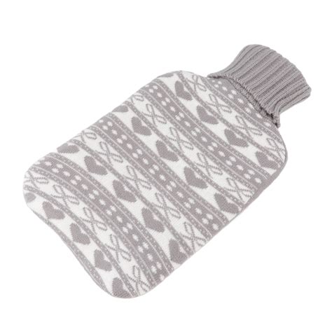 Hot Water Bag 1l Rubber Hot Water Bottle With Knitting Cover For Hot And Cold Compress Hand